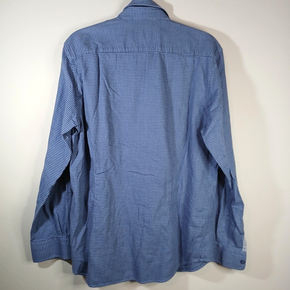 Robert Graham Shirt Mens XL Blue Modern American Tailored Fit Flip Cuff AB50 - Picture 2 of 12